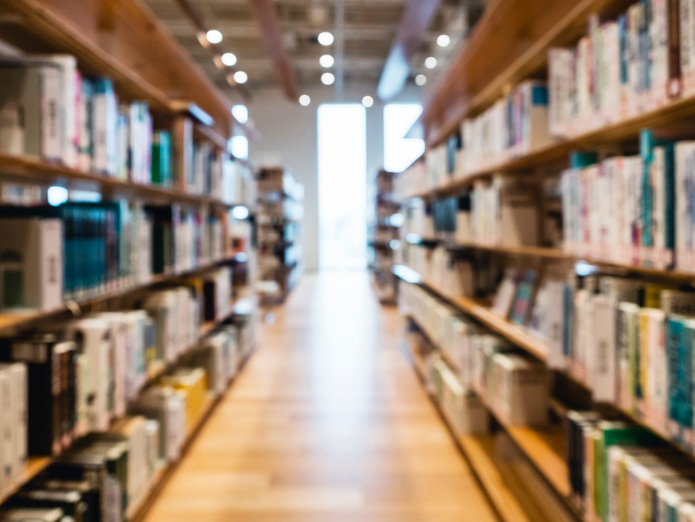 Blur Library Book shelf Interior study room